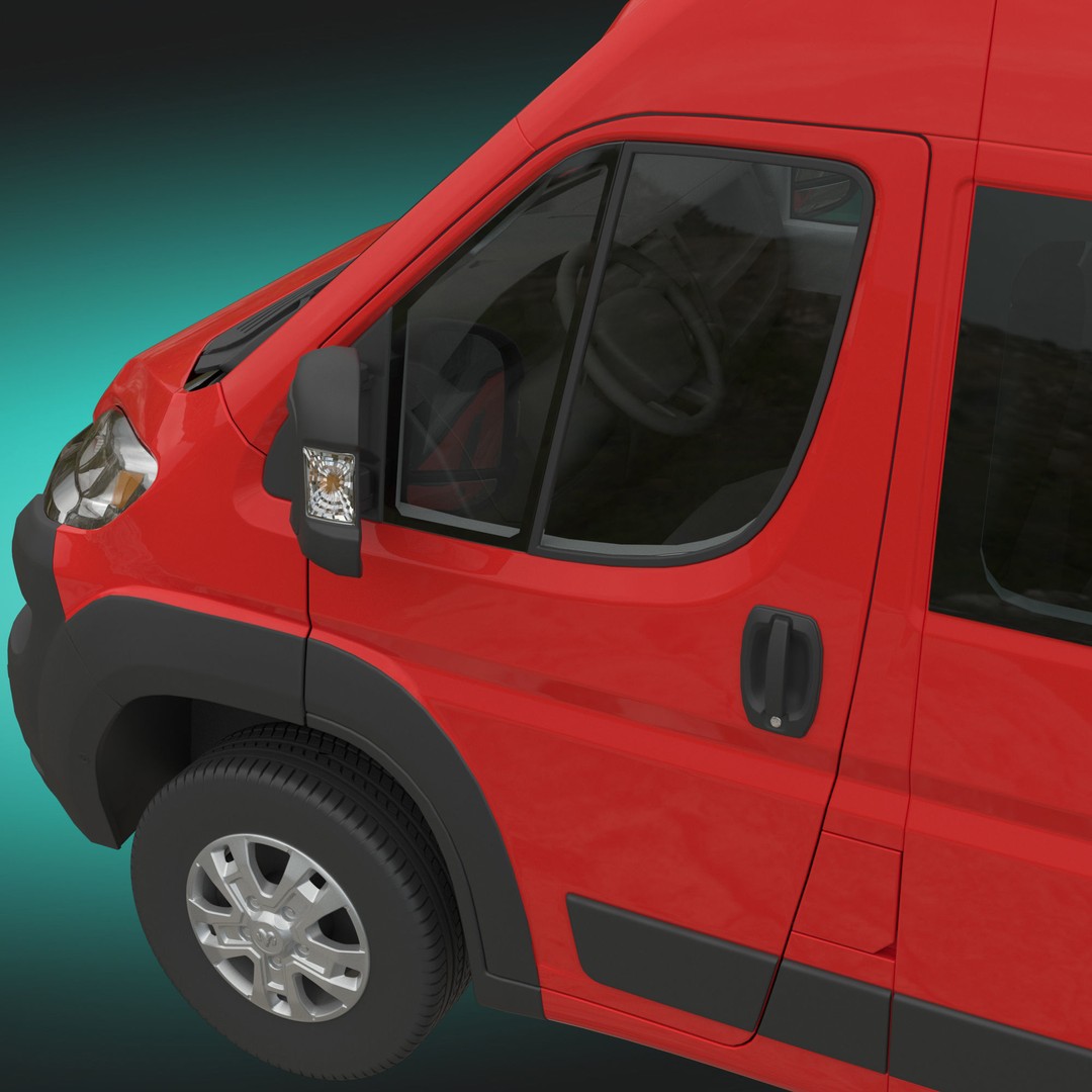 2024 Ram ProMaster 3500 SLT 3D Model – High Roof Minibus, FBX, OBJ - View 8