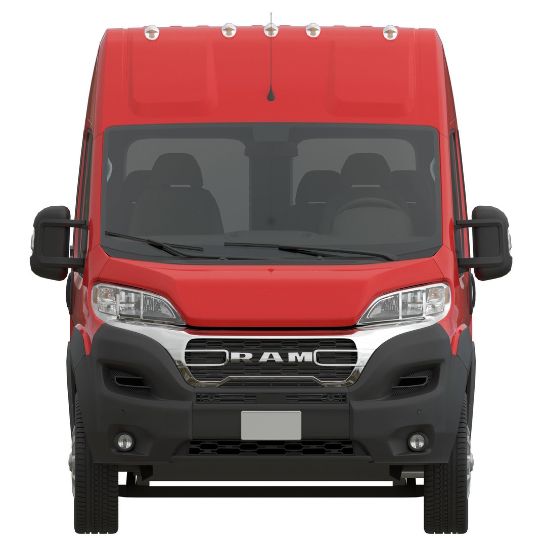 2024 Ram ProMaster 3500 SLT 3D Model – High Roof Minibus, FBX, OBJ - View 9