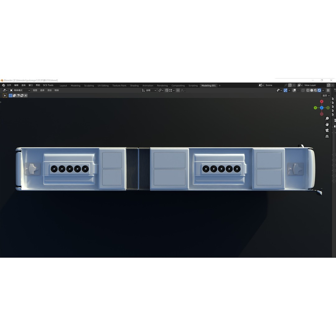 YUTONG U18 Bus 3D Model – City Bus, Blender & FBX Formats - View 14