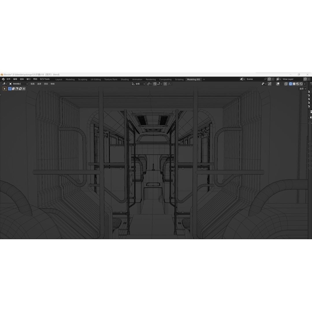 YUTONG U18 Bus 3D Model – City Bus, Blender & FBX Formats - View 38