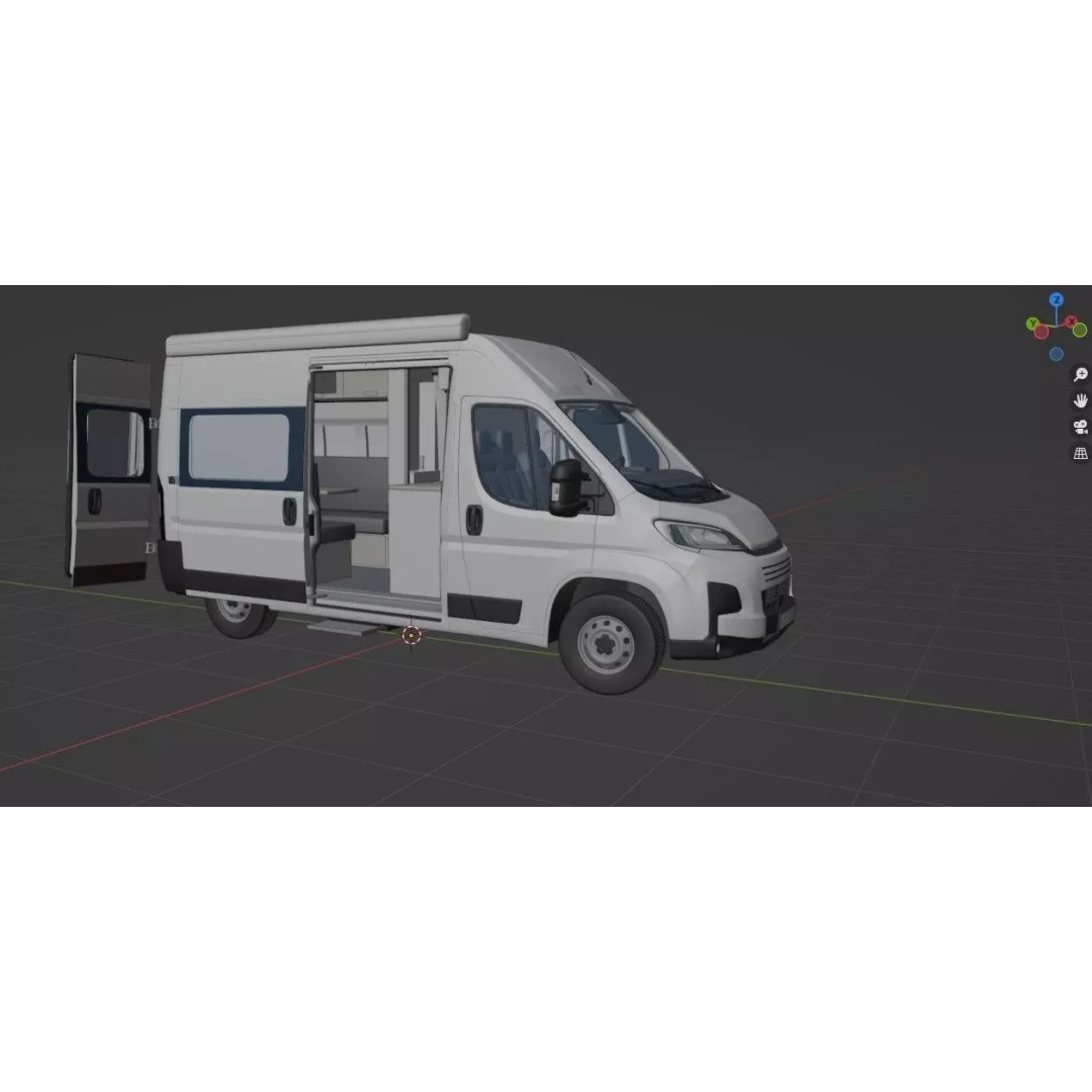 CamperVan L2H2 3D Model – Detailed Van Conversion Asset, FBX & OBJ