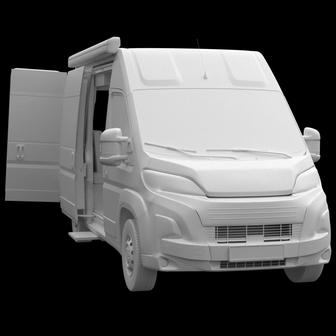 CamperVan L2H2 3D Model – Detailed Van Conversion Asset, FBX & OBJ - View 14