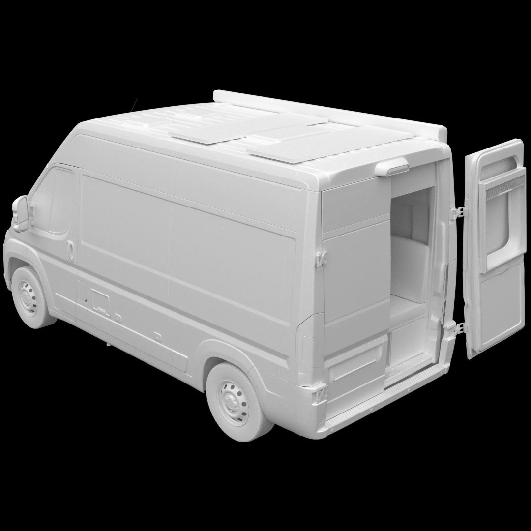 CamperVan L2H2 3D Model – Detailed Van Conversion Asset, FBX & OBJ - View 15