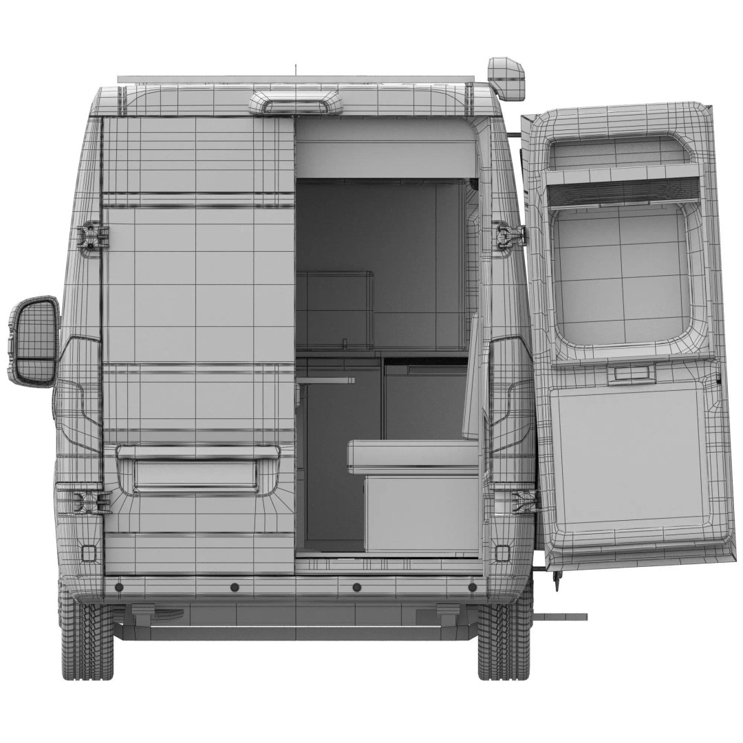 CamperVan L2H2 3D Model – Detailed Van Conversion Asset, FBX & OBJ - View 19