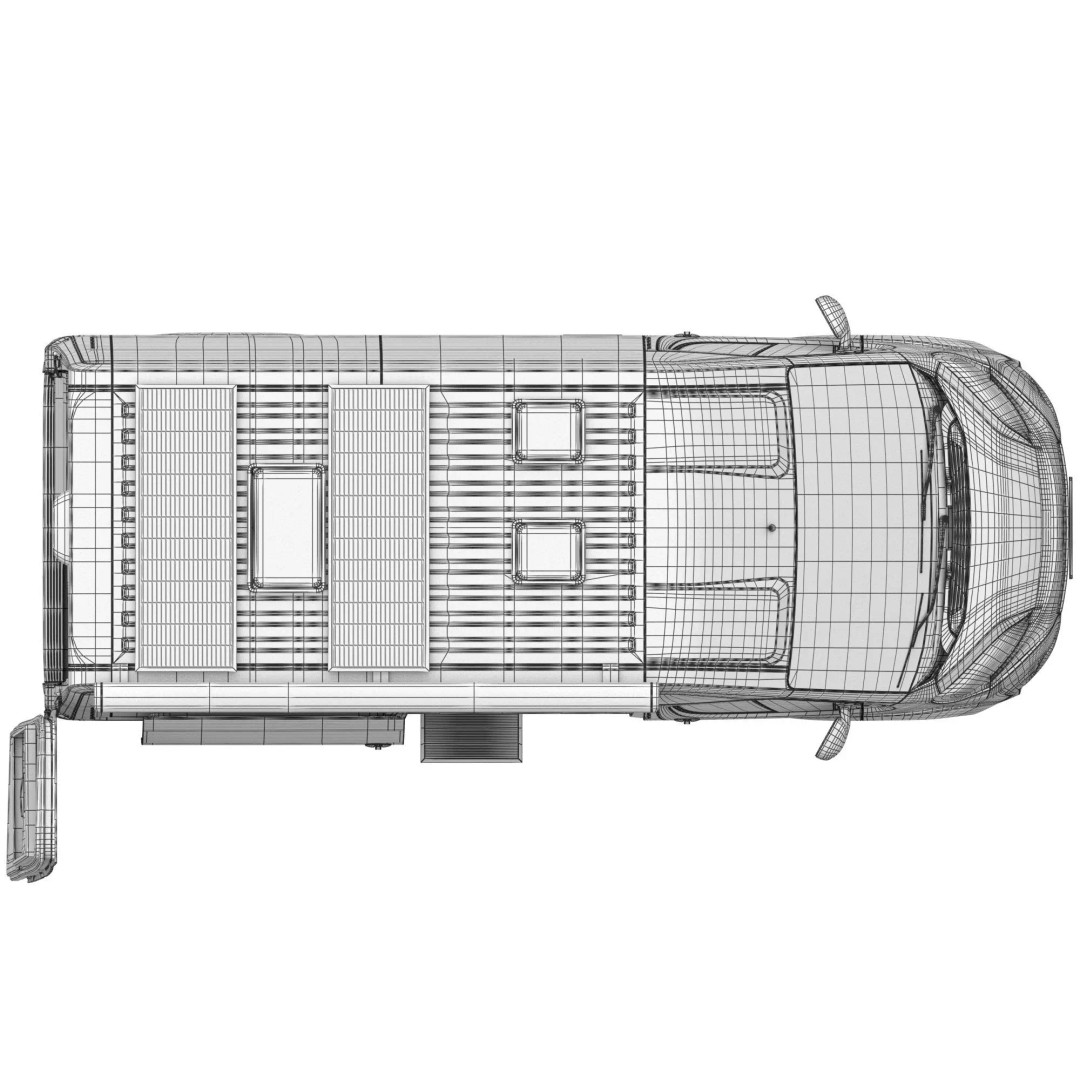 CamperVan L2H2 3D Model – Detailed Van Conversion Asset, FBX & OBJ - View 22