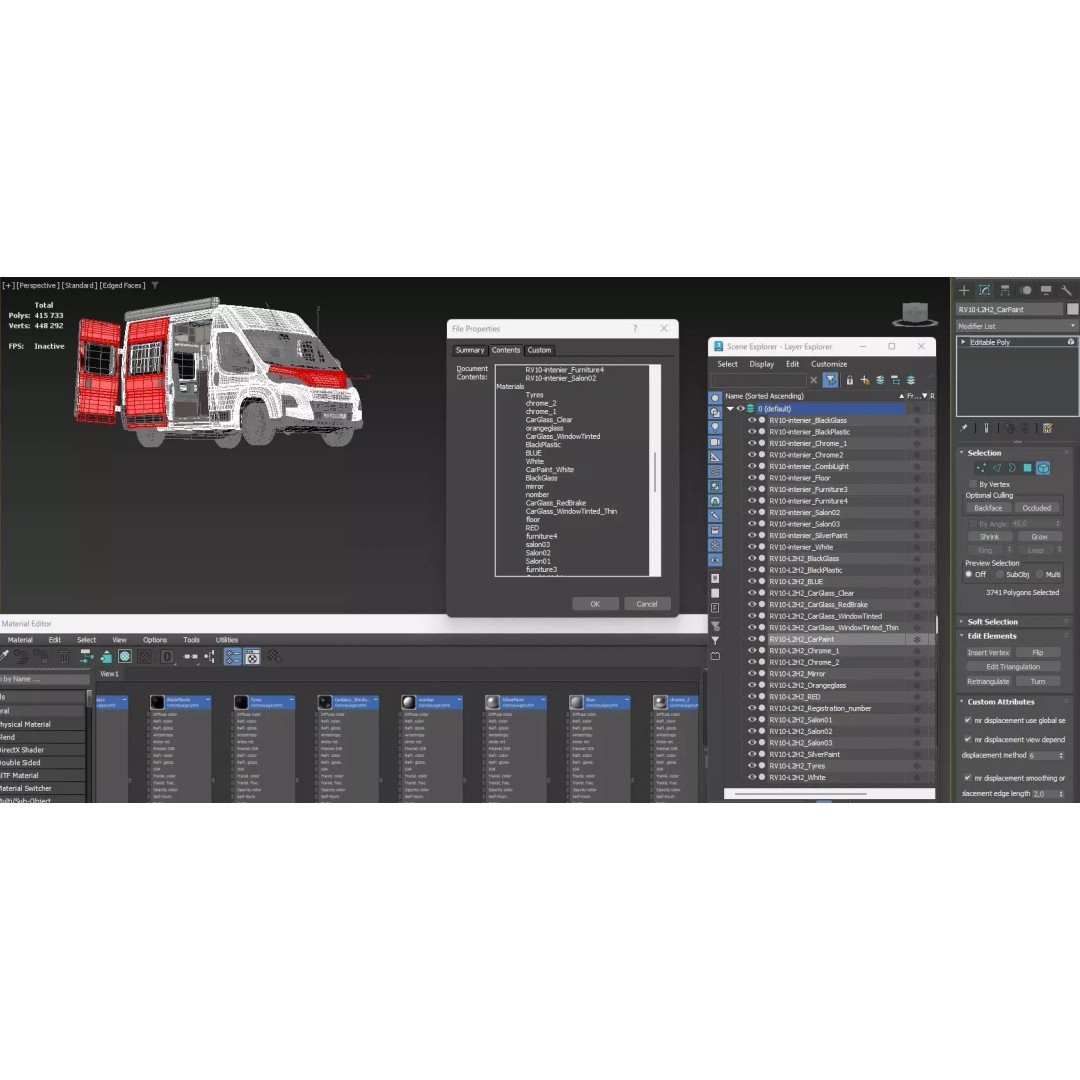 CamperVan L2H2 3D Model – Detailed Van Conversion Asset, FBX & OBJ - View 30