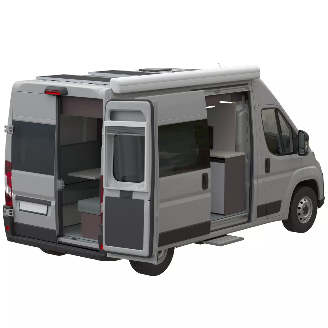 CamperVan L2H2 3D Model – Detailed Van Conversion Asset, FBX & OBJ - View 6
