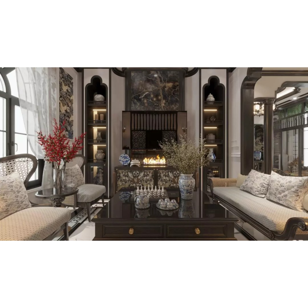 Southeast Asian Interior Space 3D Model – Textured Scene for Archviz - View 2