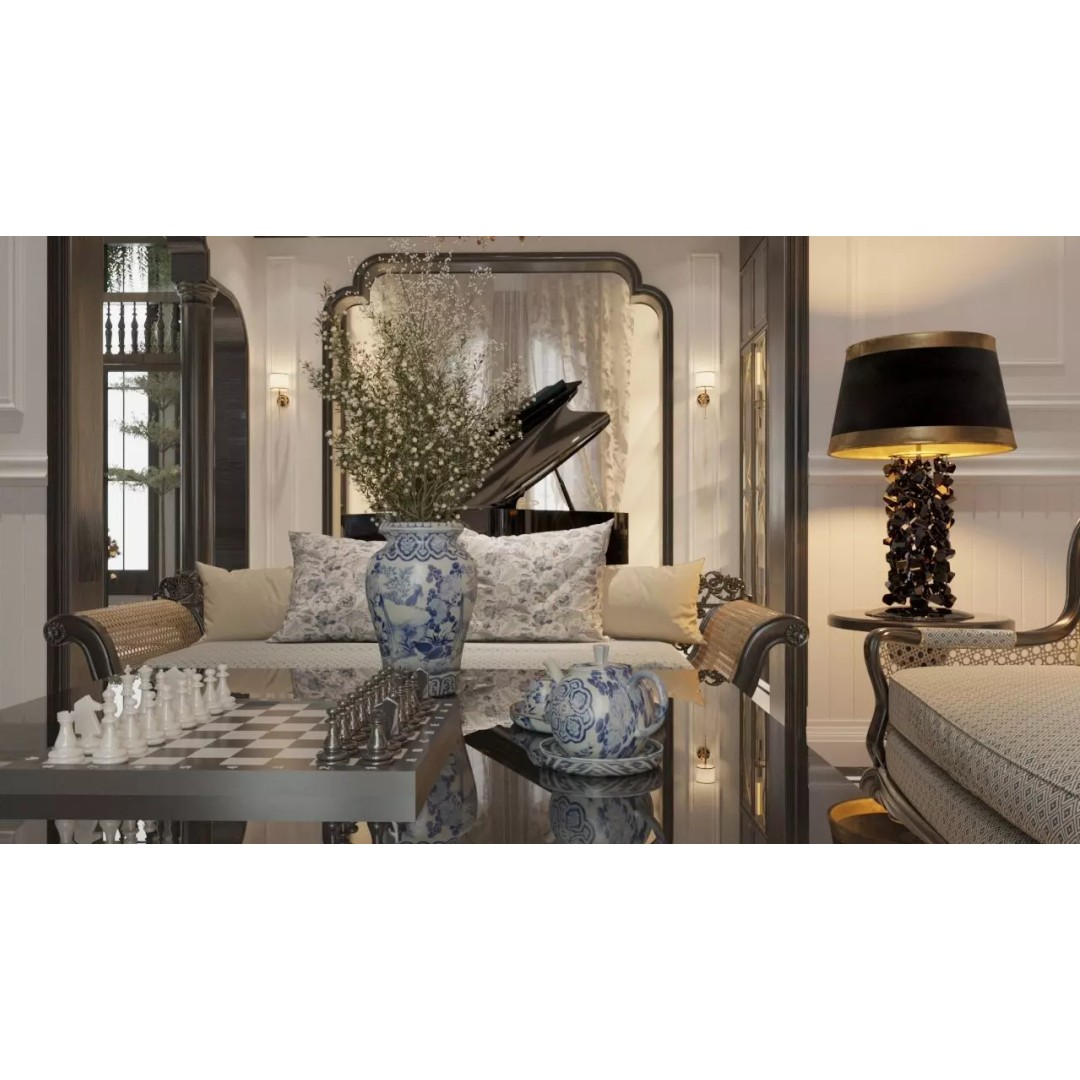 Southeast Asian Interior Space 3D Model – Textured Scene for Archviz - View 7