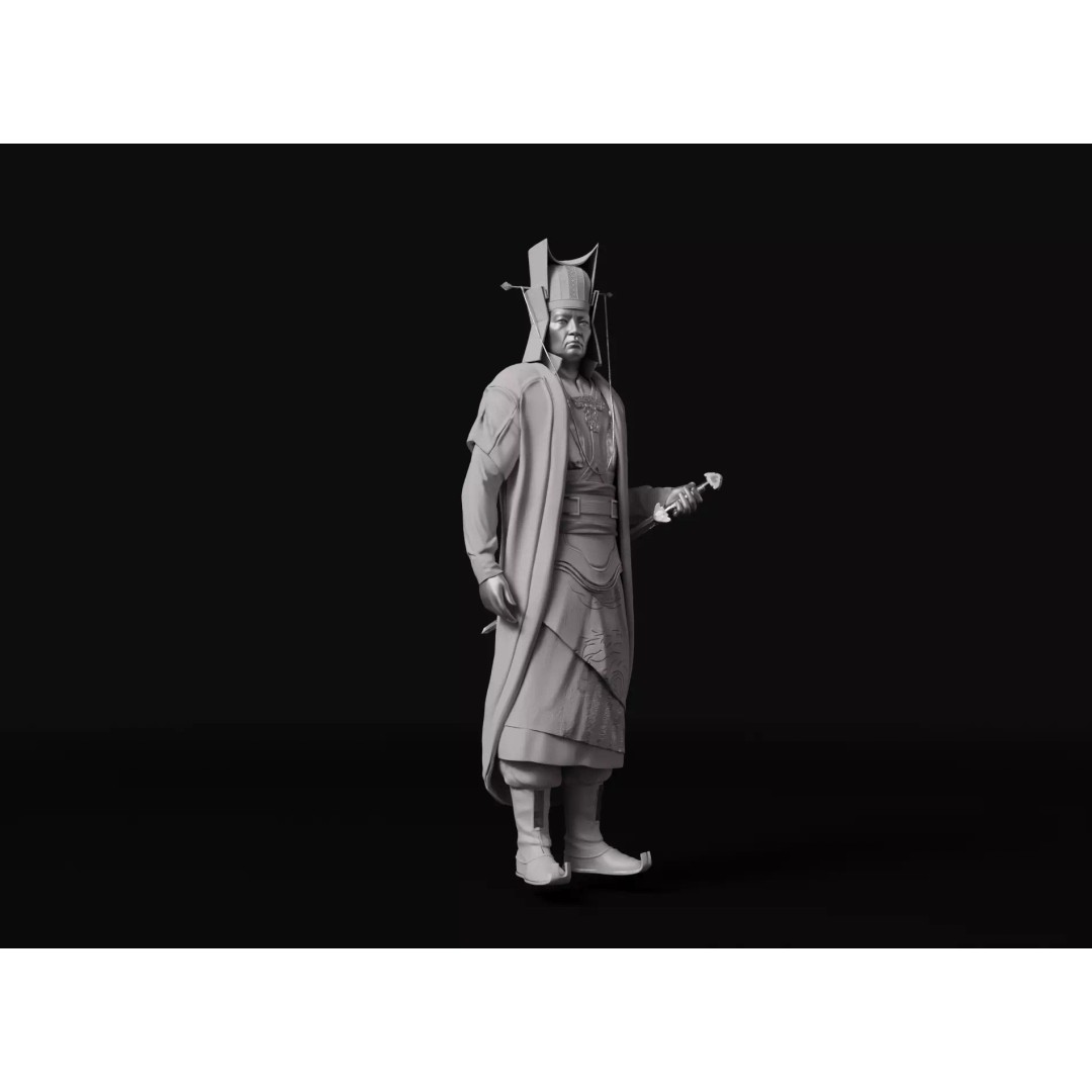 Tsao Tsao 3D Model – High Poly Character for Animation, FBX, OBJ - View 11