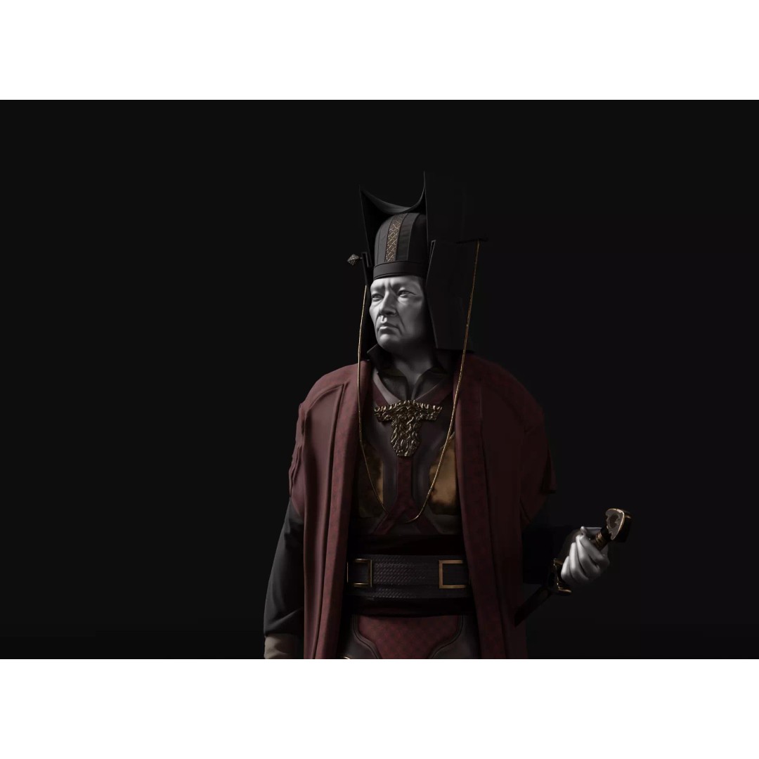 Tsao Tsao 3D Model – High Poly Character for Animation, FBX, OBJ - View 4