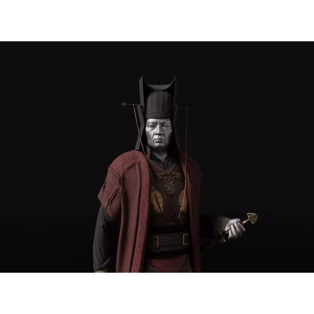Tsao Tsao 3D Model – High Poly Character for Animation, FBX, OBJ - View 5