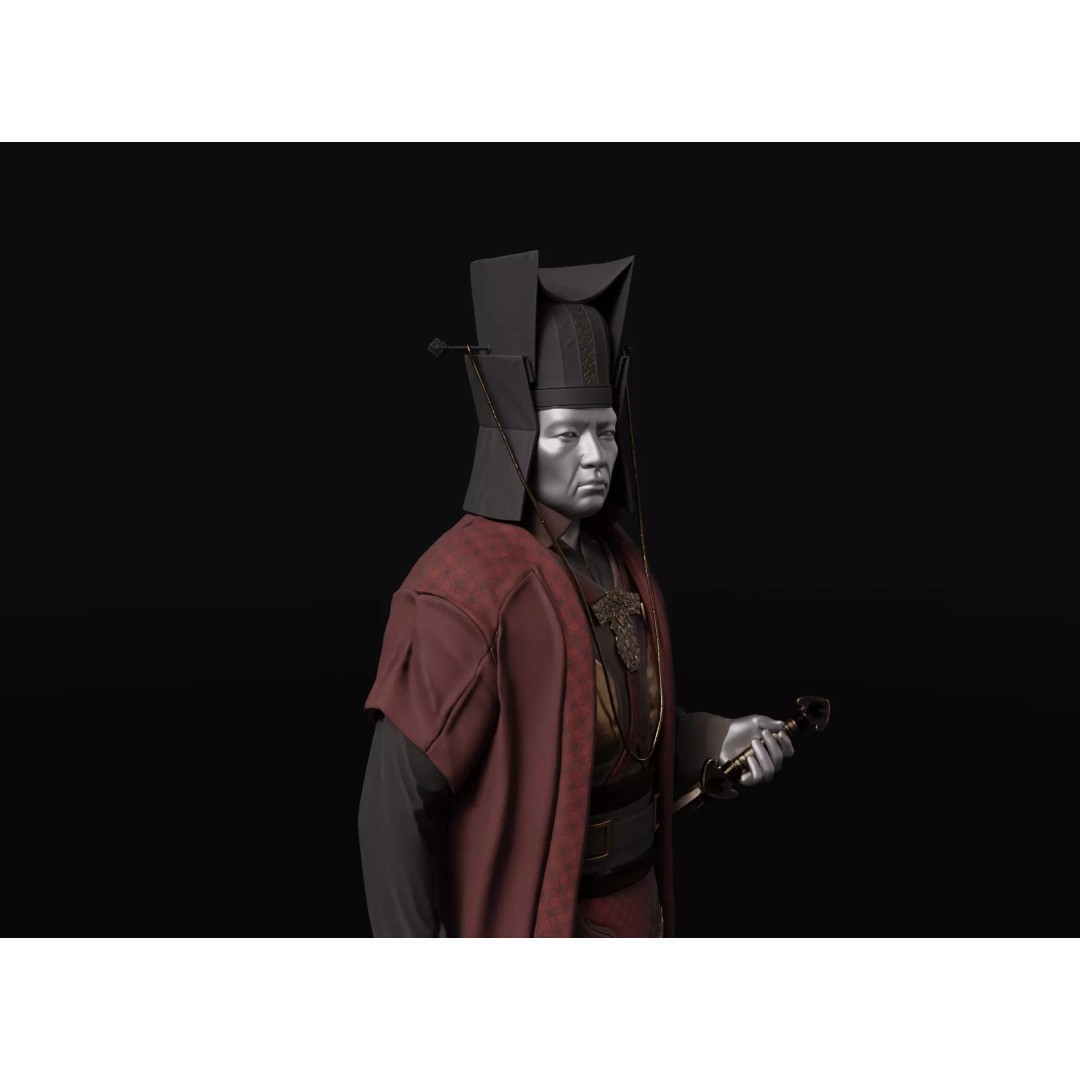 Tsao Tsao 3D Model – High Poly Character for Animation, FBX, OBJ - View 7