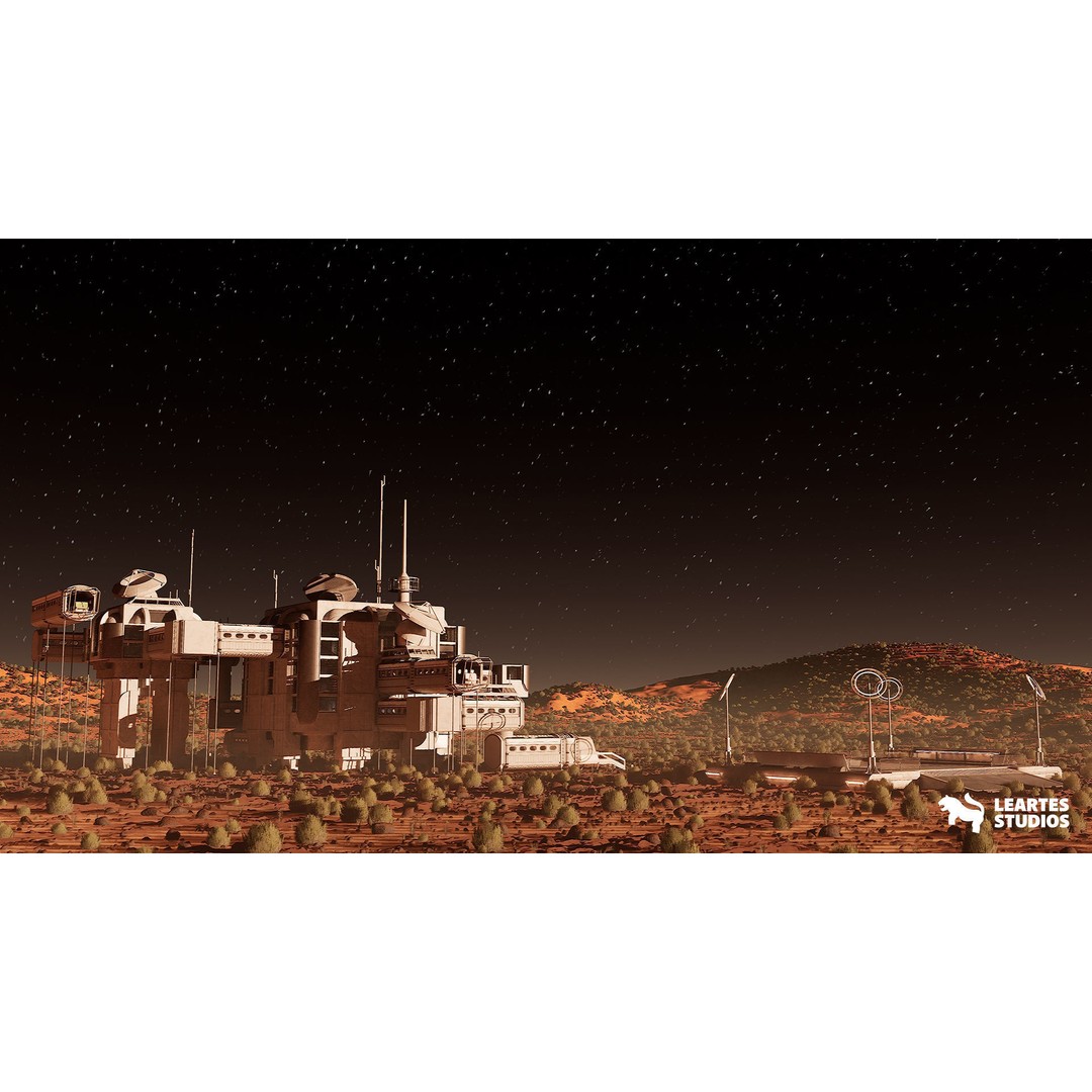 Red Planet Space Base 3D Model – Low Poly Game Asset, FBX, PBR - View 19