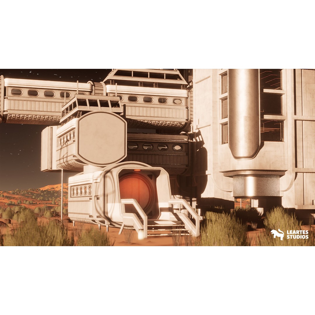 Red Planet Space Base 3D Model – Low Poly Game Asset, FBX, PBR - View 21
