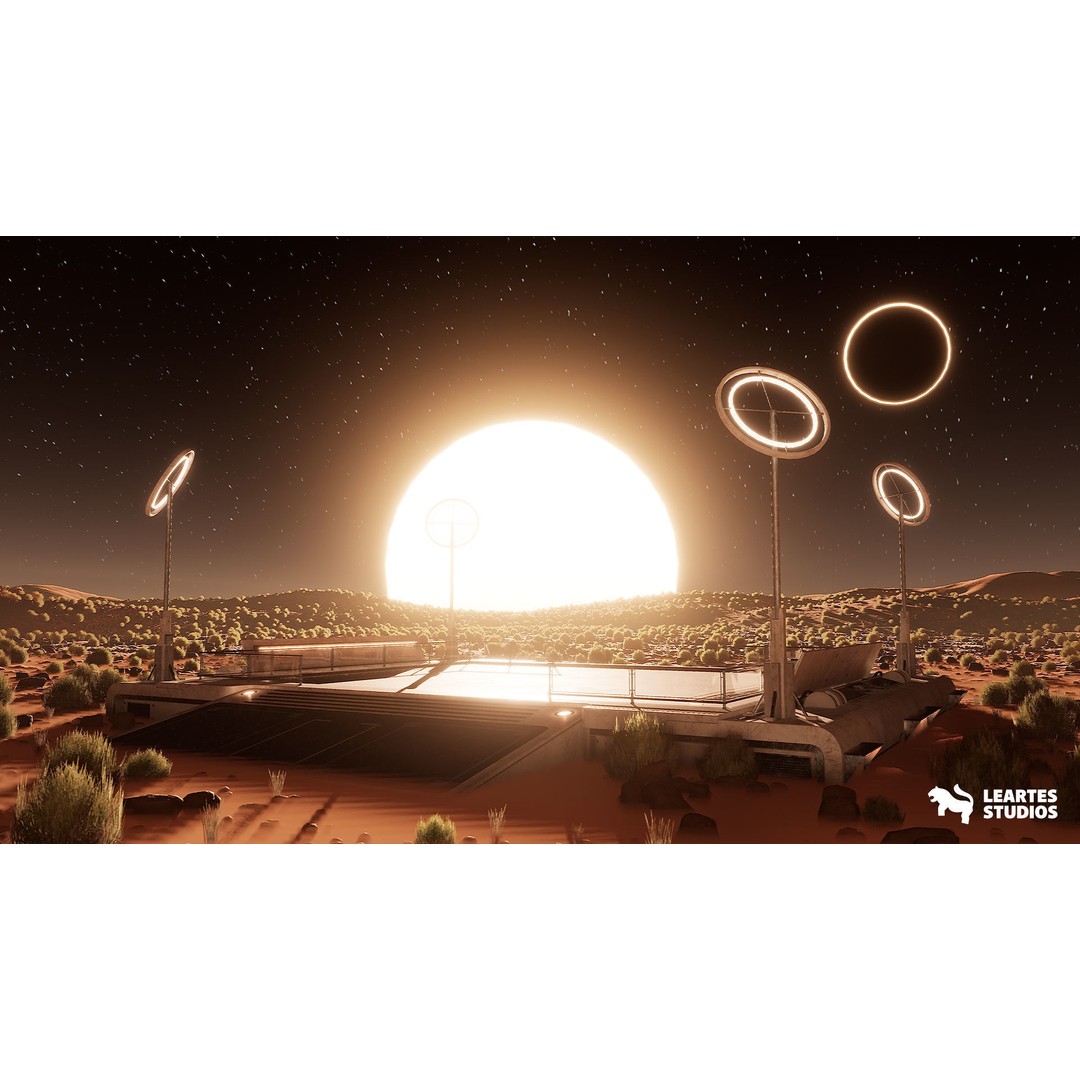 Red Planet Space Base 3D Model – Low Poly Game Asset, FBX, PBR - View 6