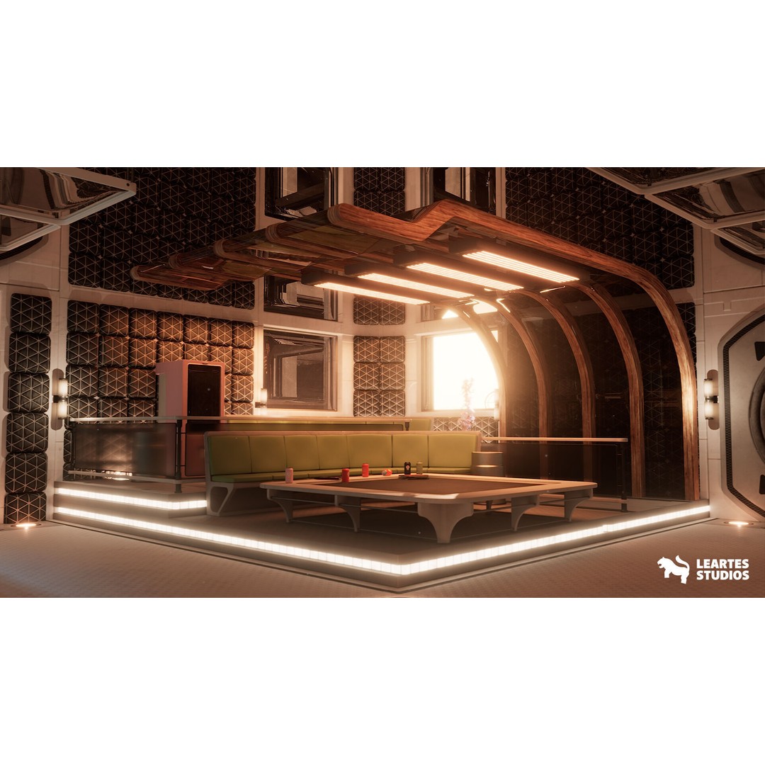 Red Planet Space Base 3D Model – Low Poly Game Asset, FBX, PBR - View 9