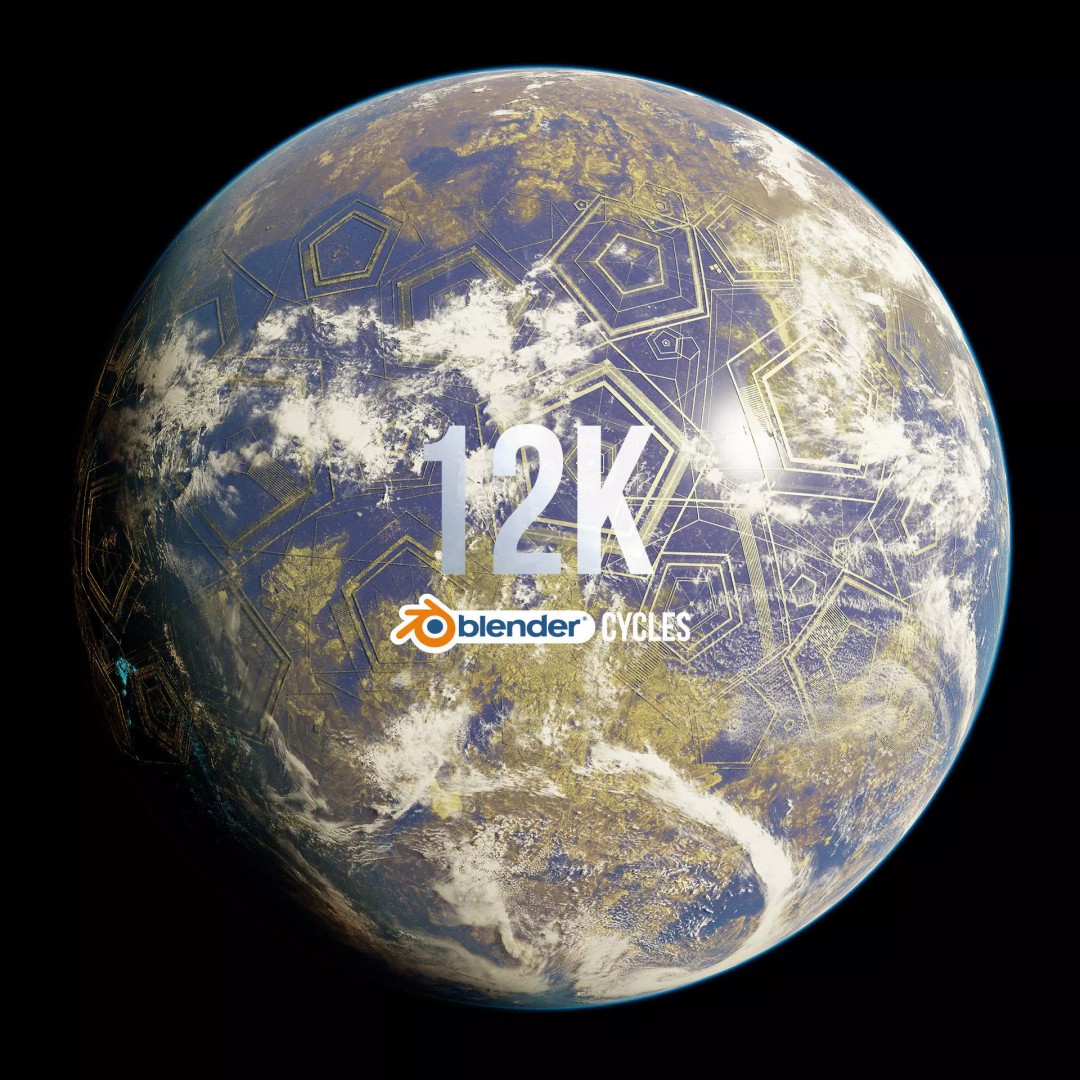 Planet Asgard 12K 3D Model – Ultra-Realistic Celestial Asset, Blender - View 2