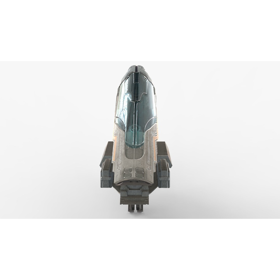 Futuristic Sleep Pod 3D Model – Low Poly Game Ready PBR Asset, FBX - View 12
