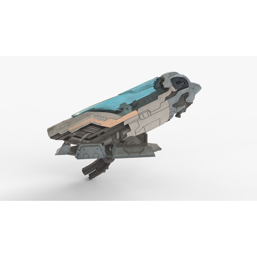 Futuristic Sleep Pod 3D Model – Low Poly Game Ready PBR Asset, FBX - View 15