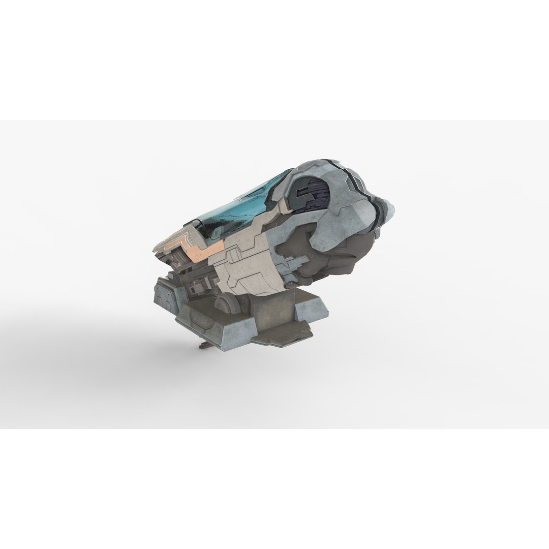 Futuristic Sleep Pod 3D Model – Low Poly Game Ready PBR Asset, FBX - View 18