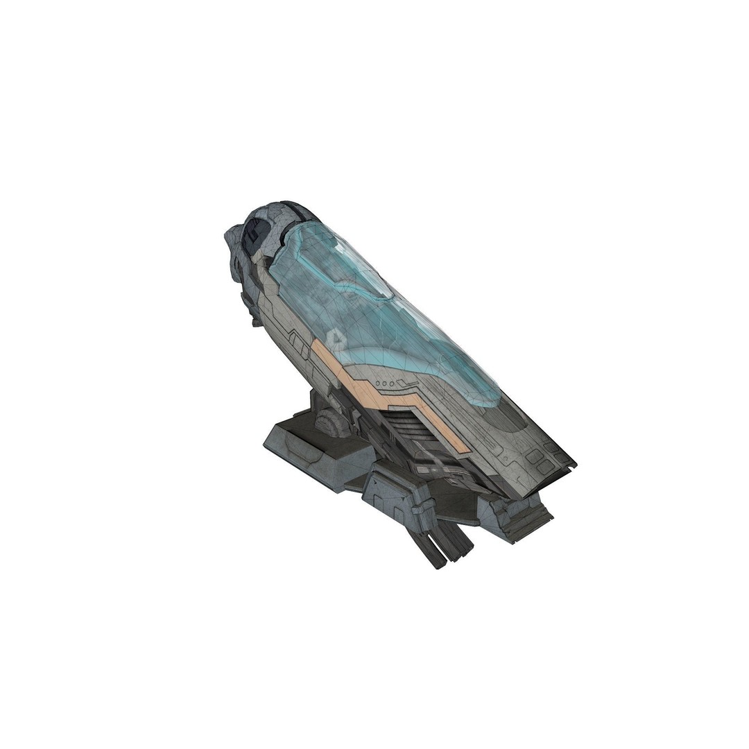 Futuristic Sleep Pod 3D Model – Low Poly Game Ready PBR Asset, FBX - View 8