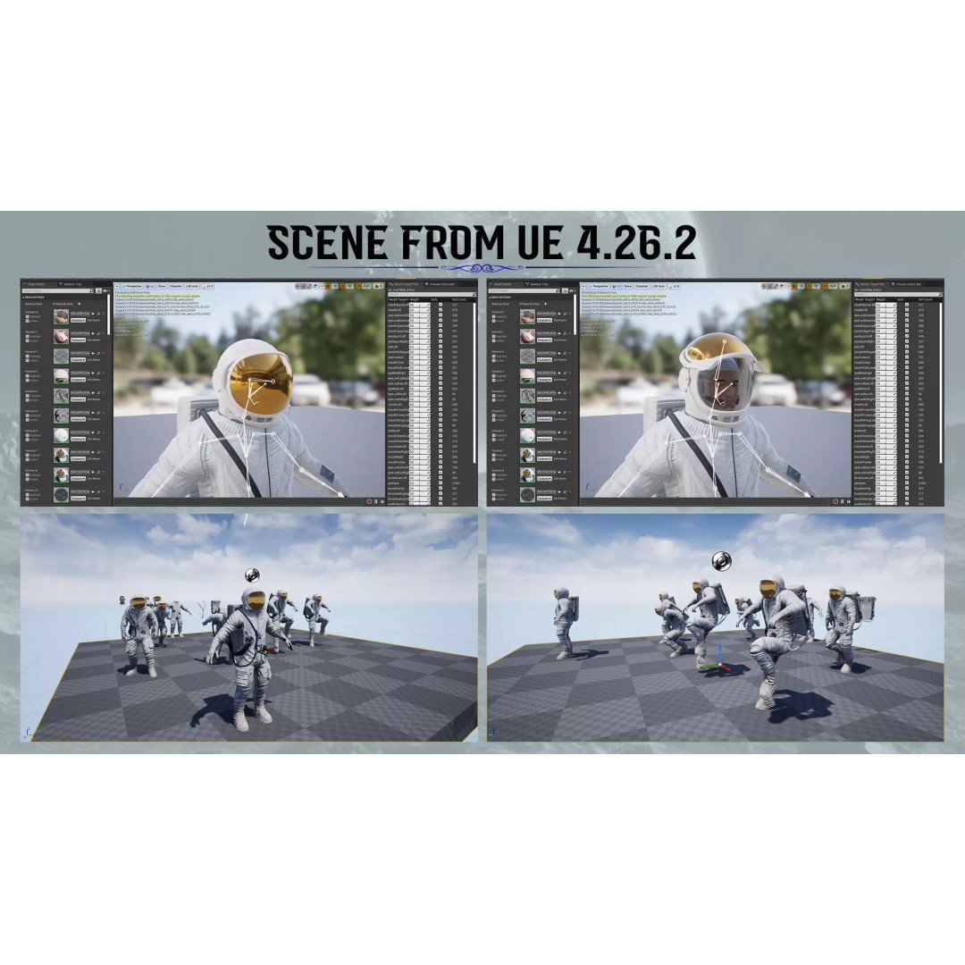 YASTREB Astronaut 3D Model – Low Poly Game-Ready Character, FBX - View 6