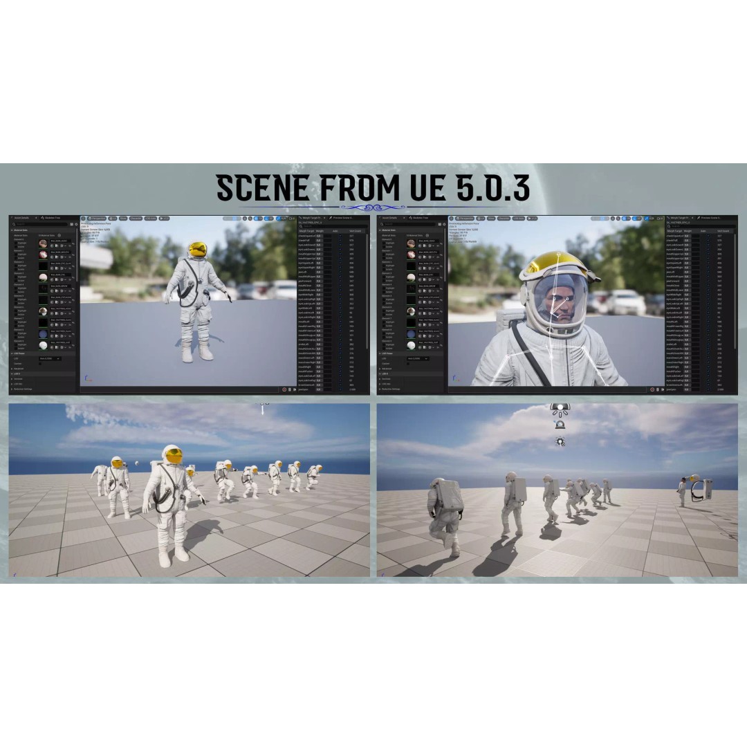 YASTREB Astronaut 3D Model – Low Poly Game-Ready Character, FBX - View 7