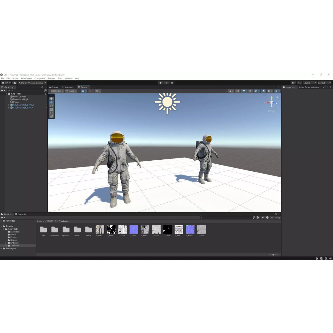 YASTREB Astronaut 3D Model – Low Poly Game-Ready Character, FBX - View 8