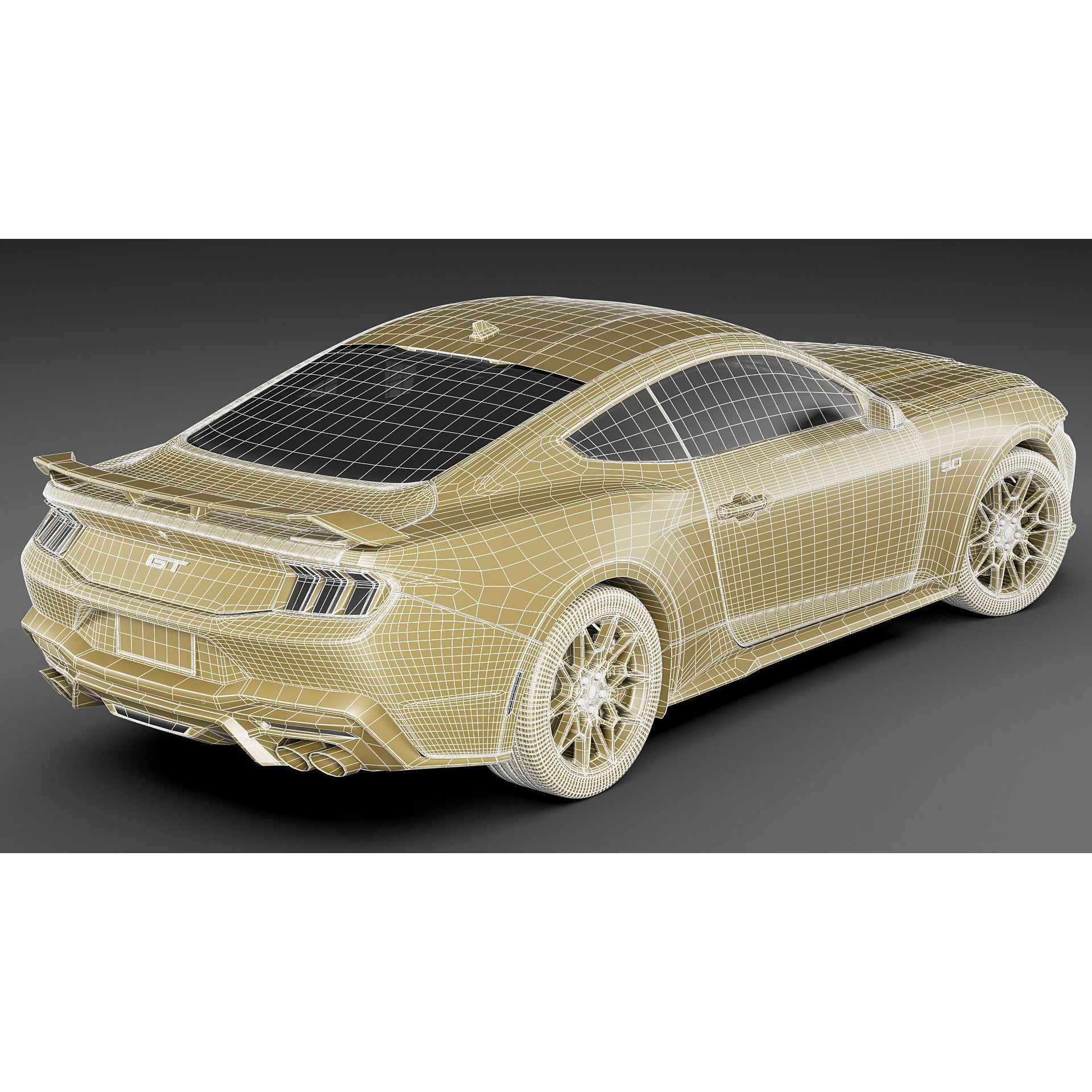 Mustang GT 2024 - Game-Ready 3D Model - View 35