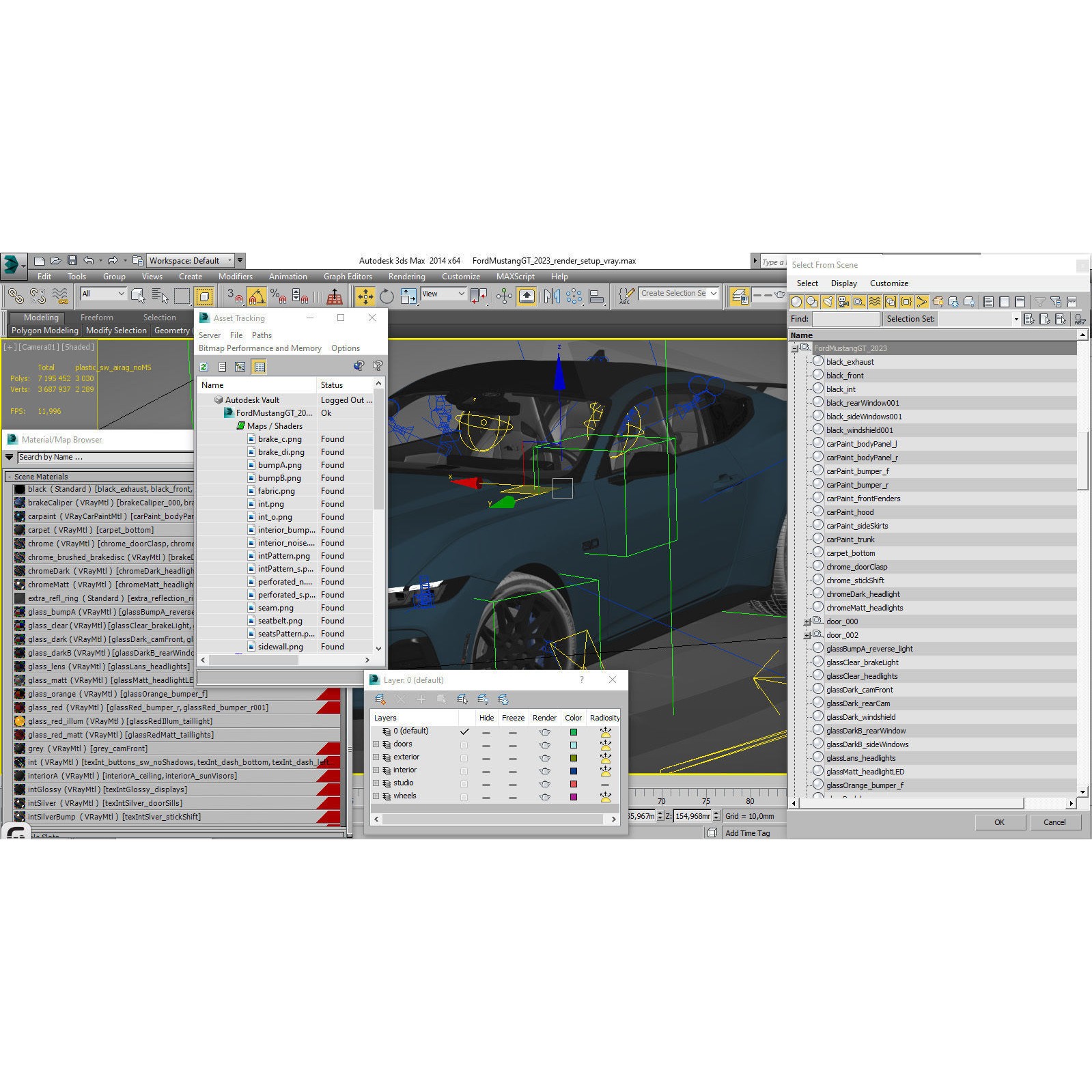 Mustang GT 2024 - Game-Ready 3D Model - View 38