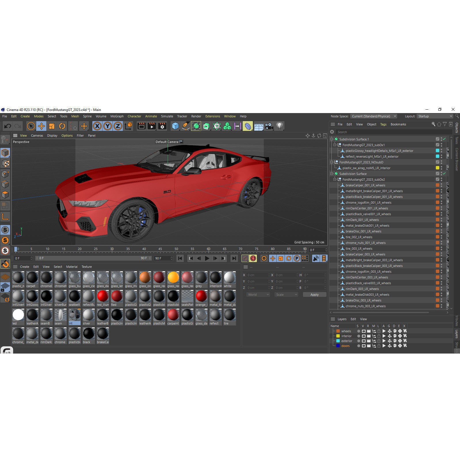 Mustang GT 2024 - Game-Ready 3D Model - View 39