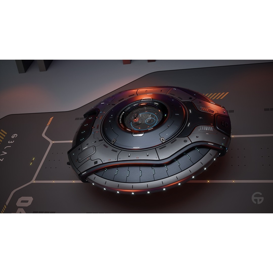 Oblasphere UFO 3D Model – Low Poly Spaceship, Game Ready, FBX - View 11