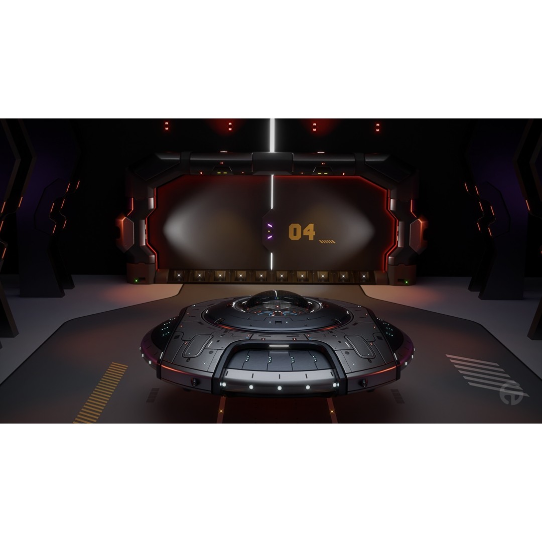 Oblasphere UFO 3D Model – Low Poly Spaceship, Game Ready, FBX - View 15