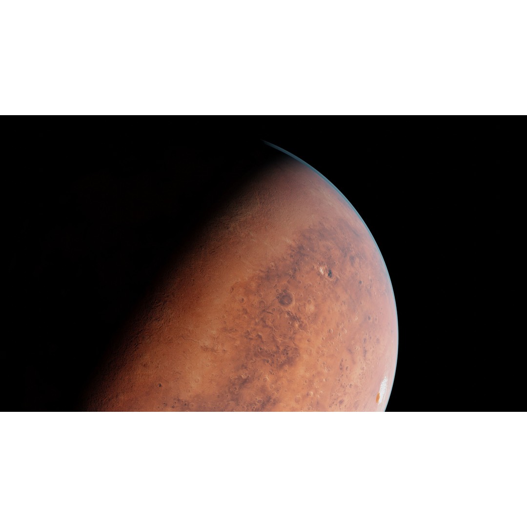 Mars 3D Model – Low Poly Space Asset, FBX, Rigged - View 12