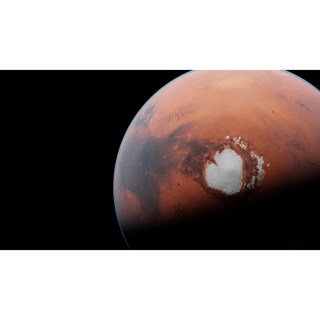 Mars 3D Model – Low Poly Space Asset, FBX, Rigged - View 13