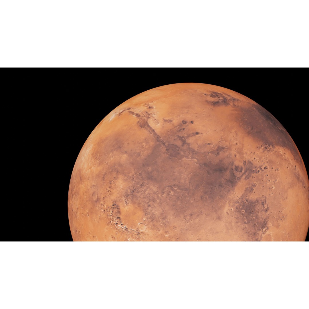 Mars 3D Model – Low Poly Space Asset, FBX, Rigged - View 14