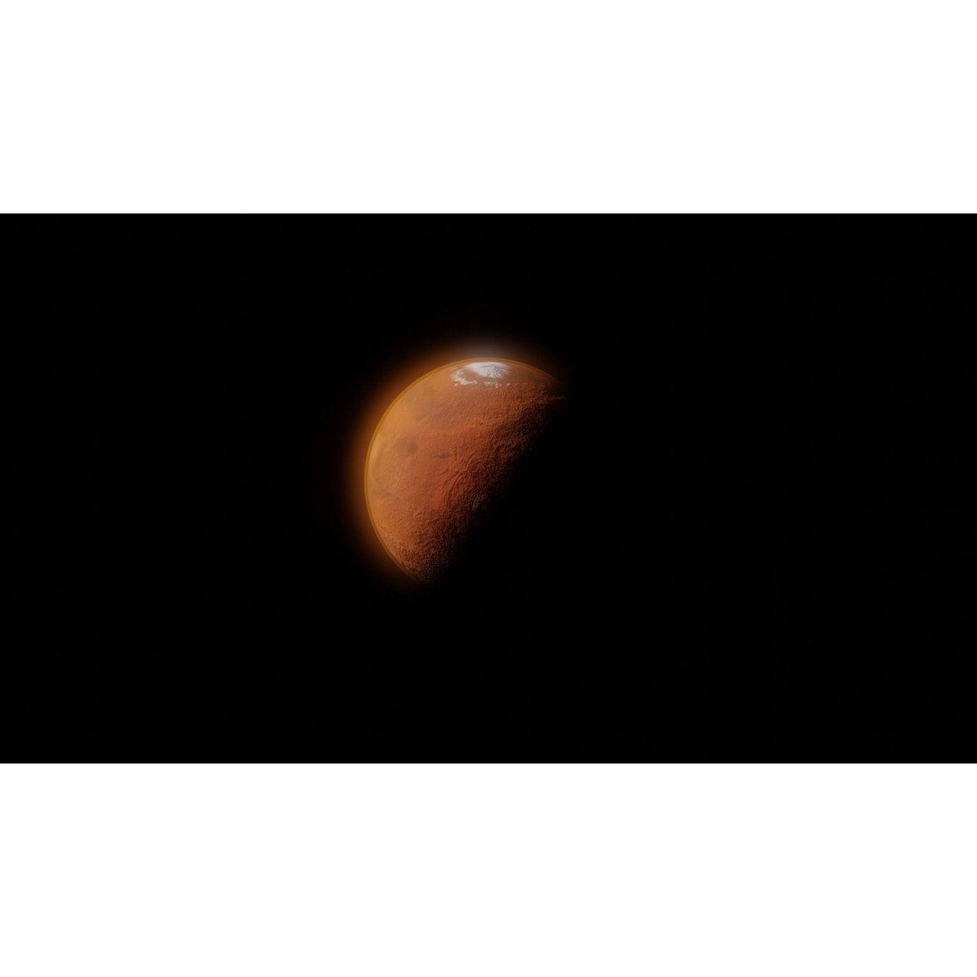 Mars 3D Model – Low Poly Space Asset, FBX, Rigged - View 15