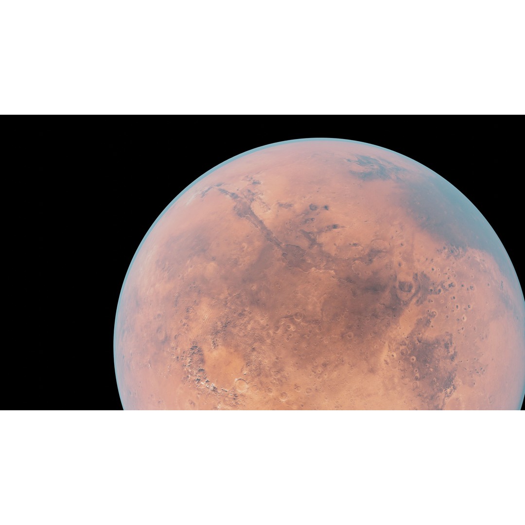 Mars 3D Model – Low Poly Space Asset, FBX, Rigged - View 16