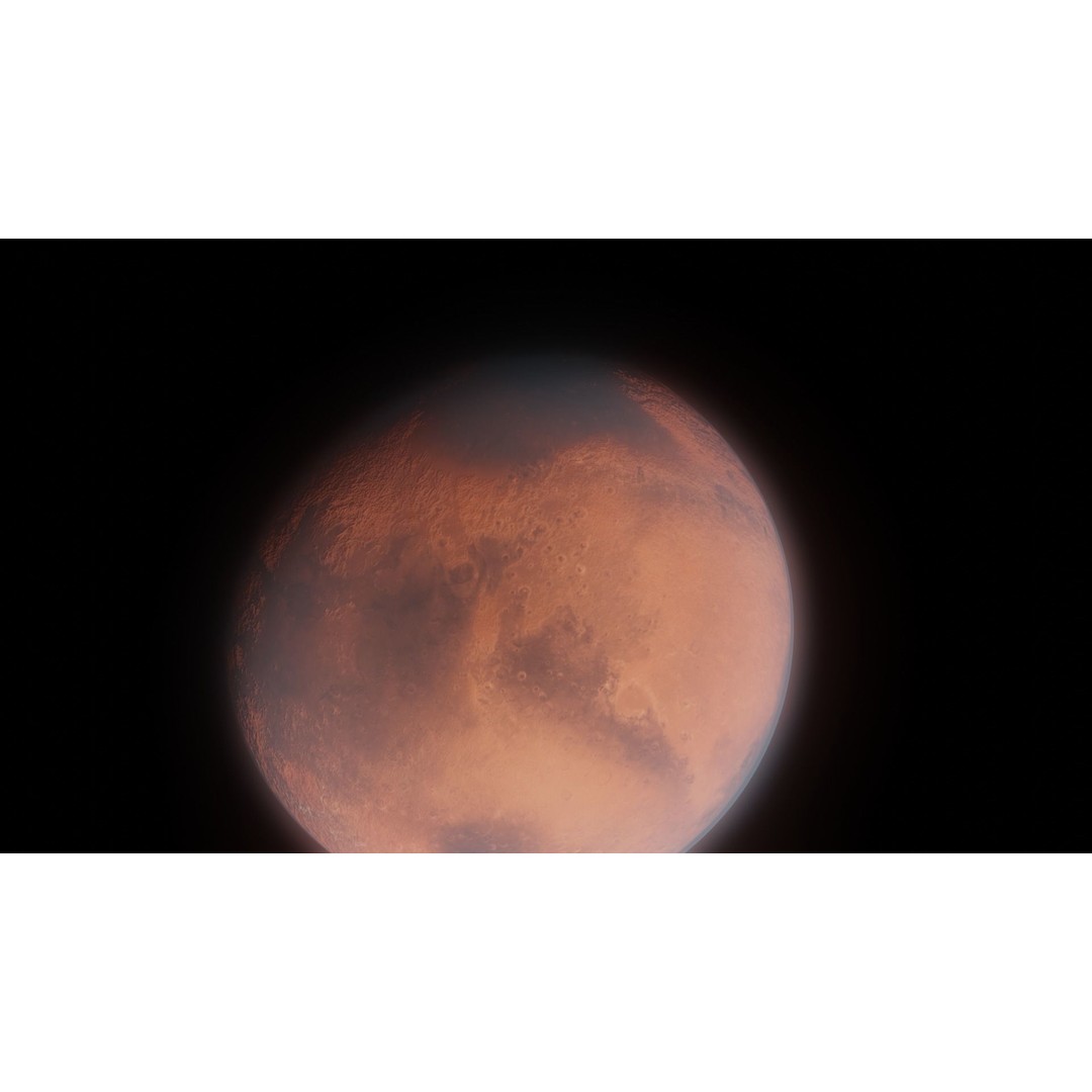 Mars 3D Model – Low Poly Space Asset, FBX, Rigged - View 19