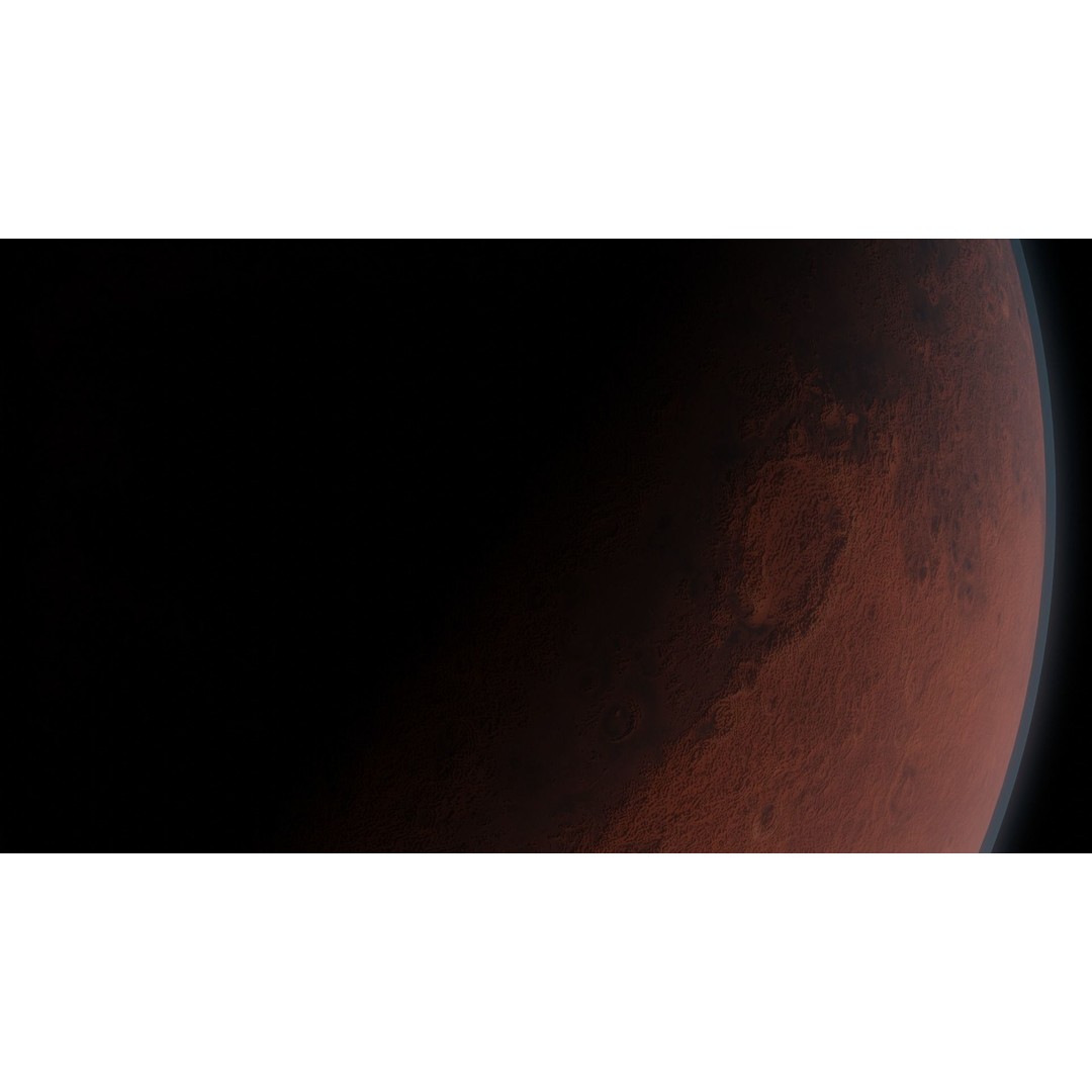 Mars 3D Model – Low Poly Space Asset, FBX, Rigged - View 20