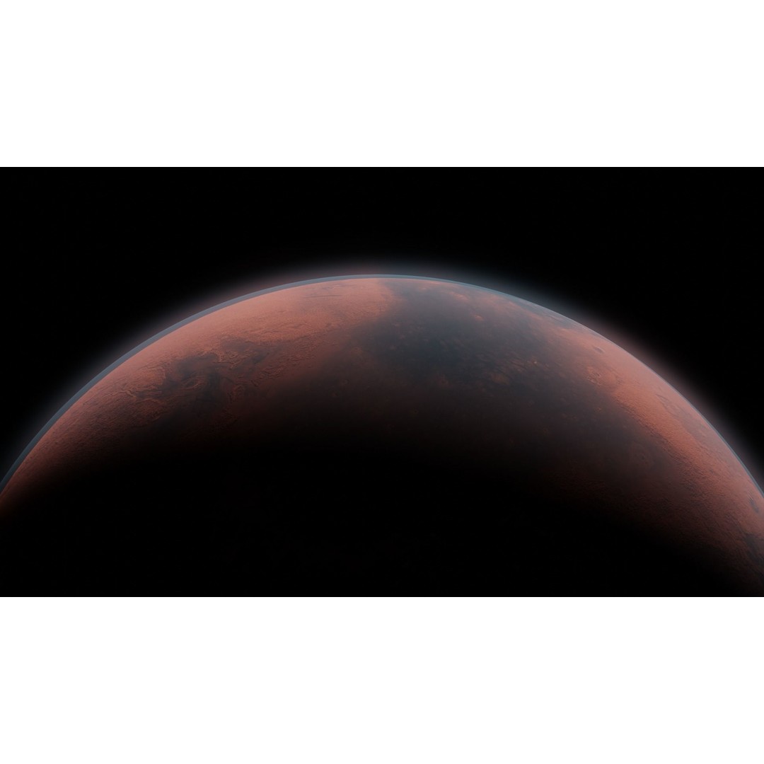 Mars 3D Model – Low Poly Space Asset, FBX, Rigged - View 5