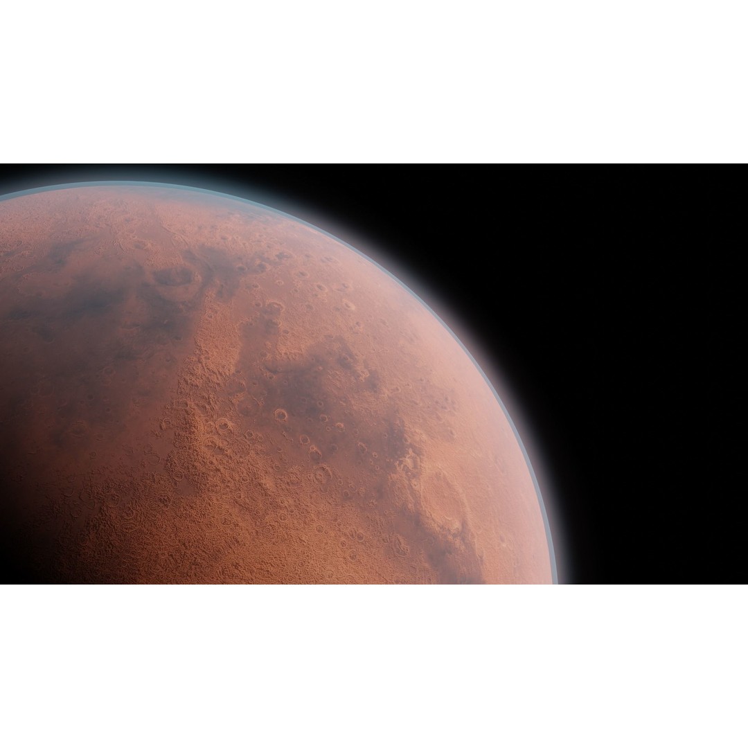 Mars 3D Model – Low Poly Space Asset, FBX, Rigged - View 7