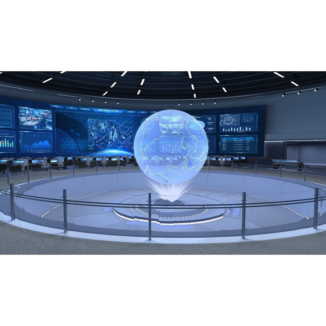 Control Room 3D Model – Futuristic Command Center, FBX, Blender - View 16