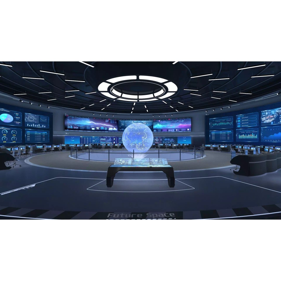 Control Room 3D Model – Futuristic Command Center, FBX, Blender - View 2