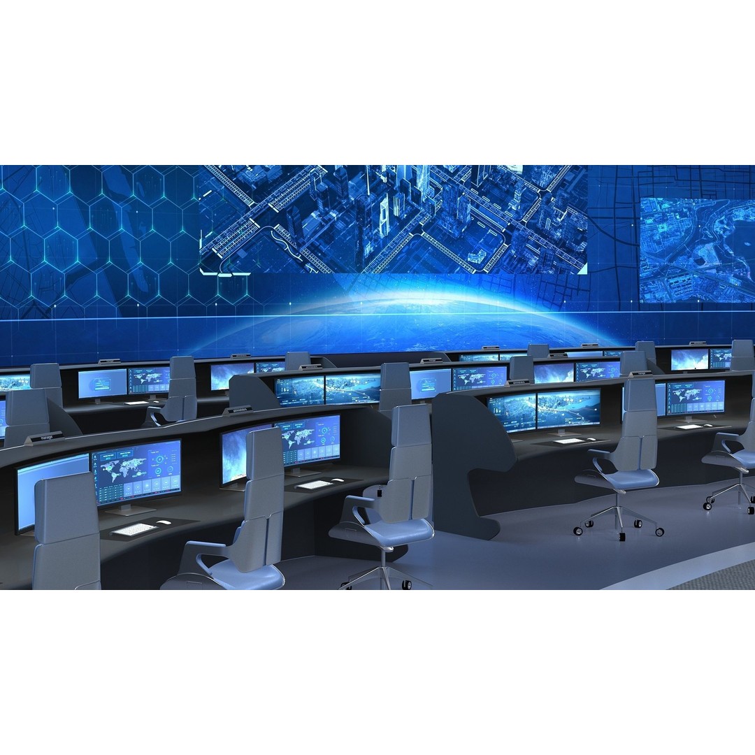 Control Room 3D Model – Futuristic Command Center, FBX, Blender - View 8