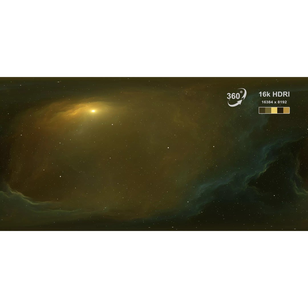360 Degree 16K HDRI Space Background 3D Model – Equirectangular Environment Map - View 2