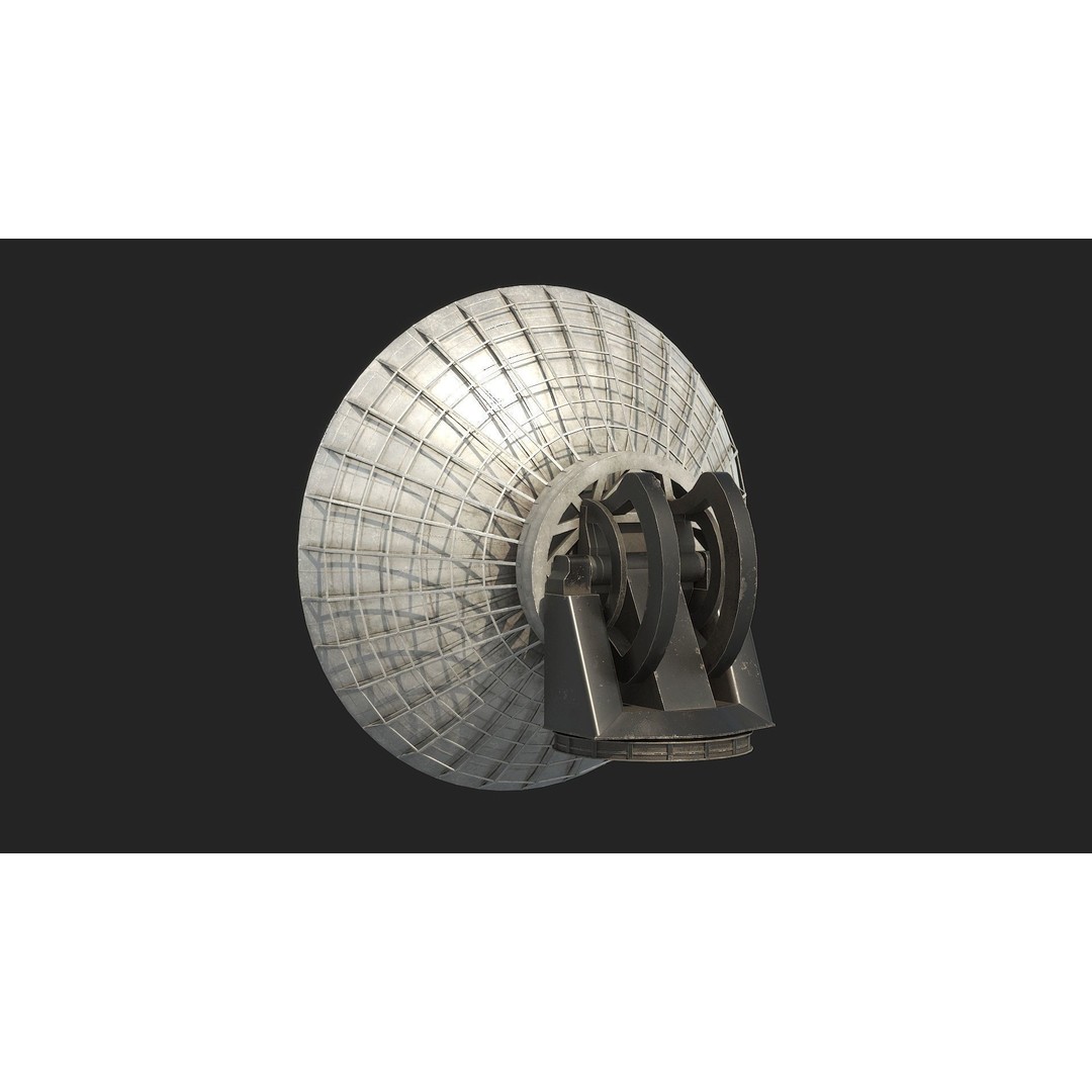 Satellite Antenna 3D Model – Low Poly PBR Game Asset, FBX - View 10