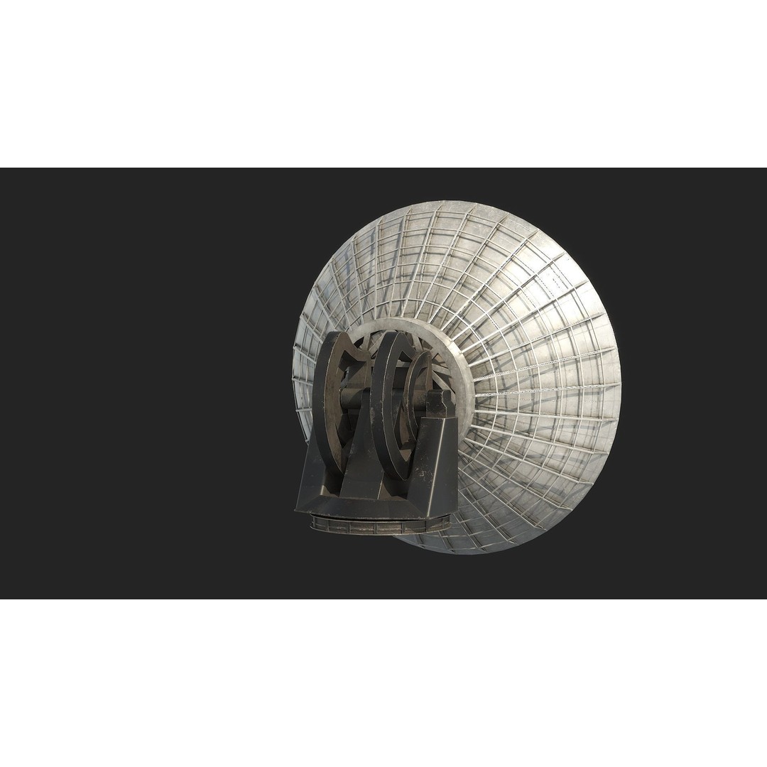 Satellite Antenna 3D Model – Low Poly PBR Game Asset, FBX - View 12
