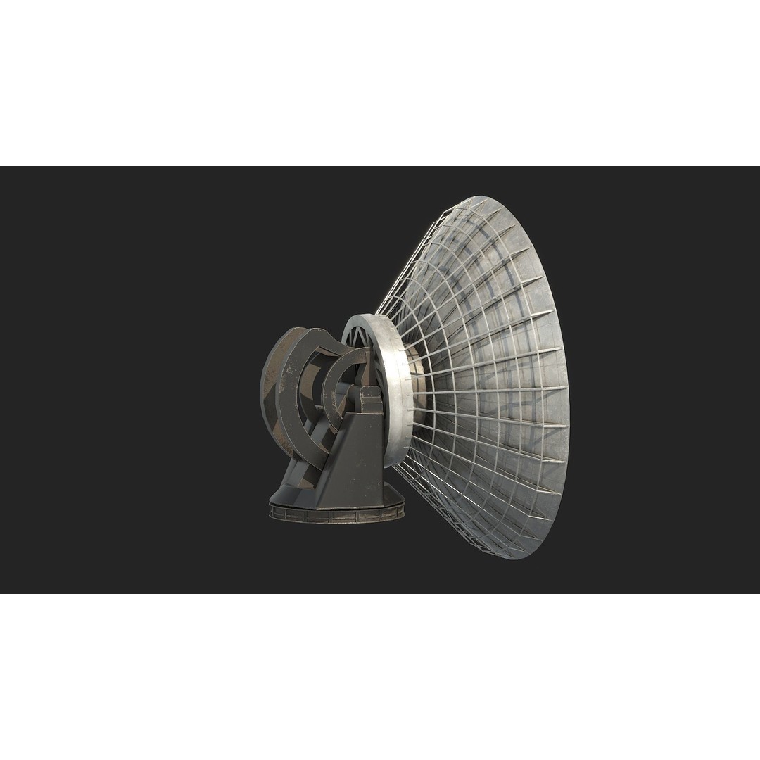 Satellite Antenna 3D Model – Low Poly PBR Game Asset, FBX - View 13